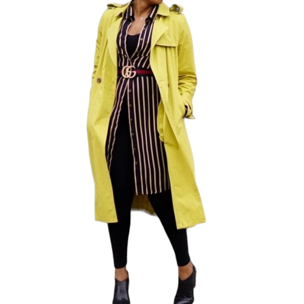 Soft Surroundings NWT Brixton Trench Coat in Lemongrass Womens Size XS